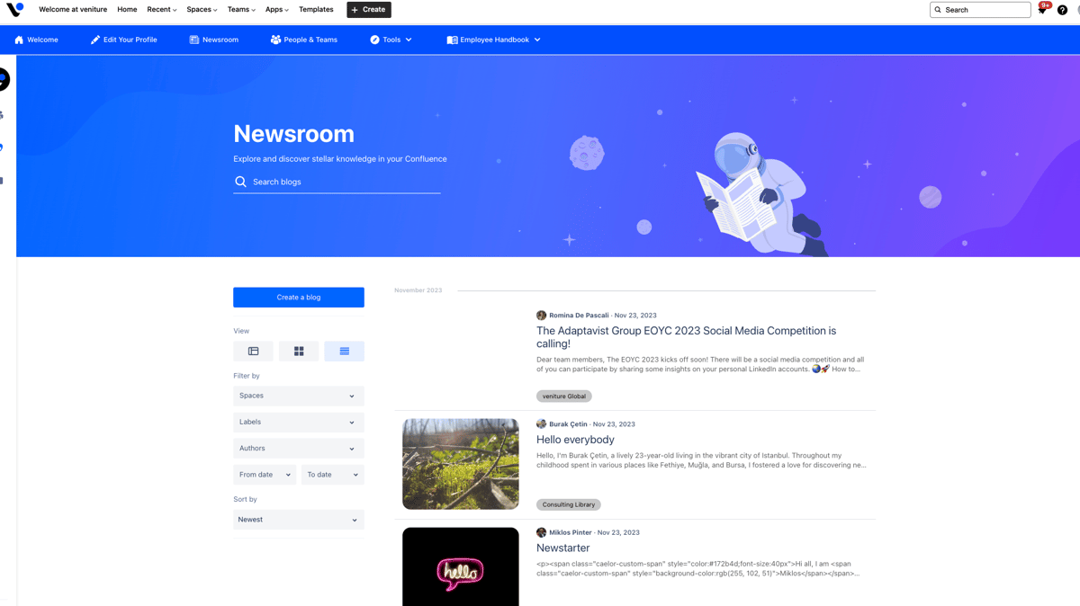 newsroom intranet